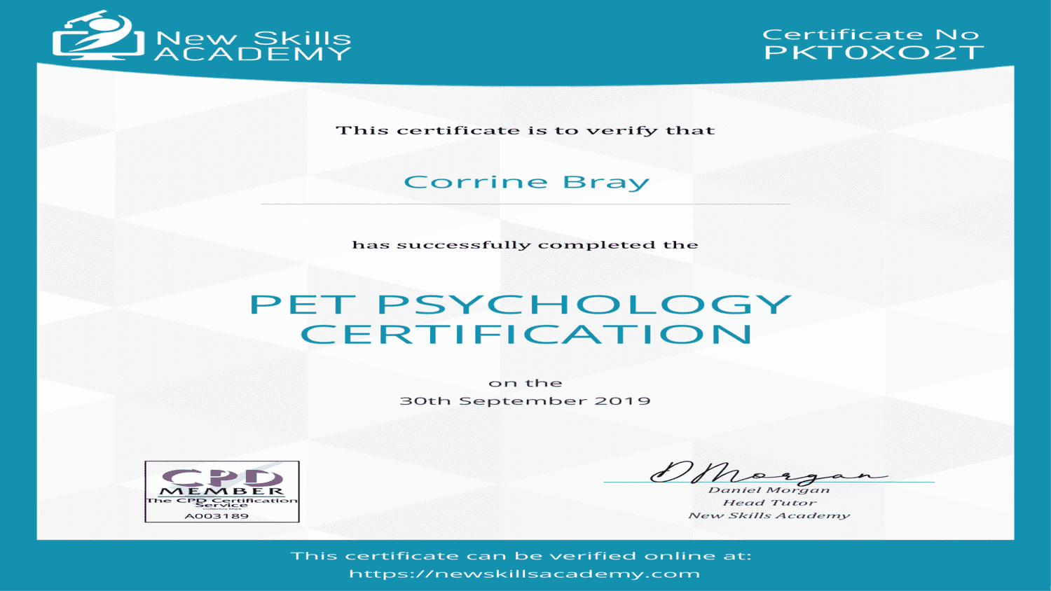 Pet Psychology Certification